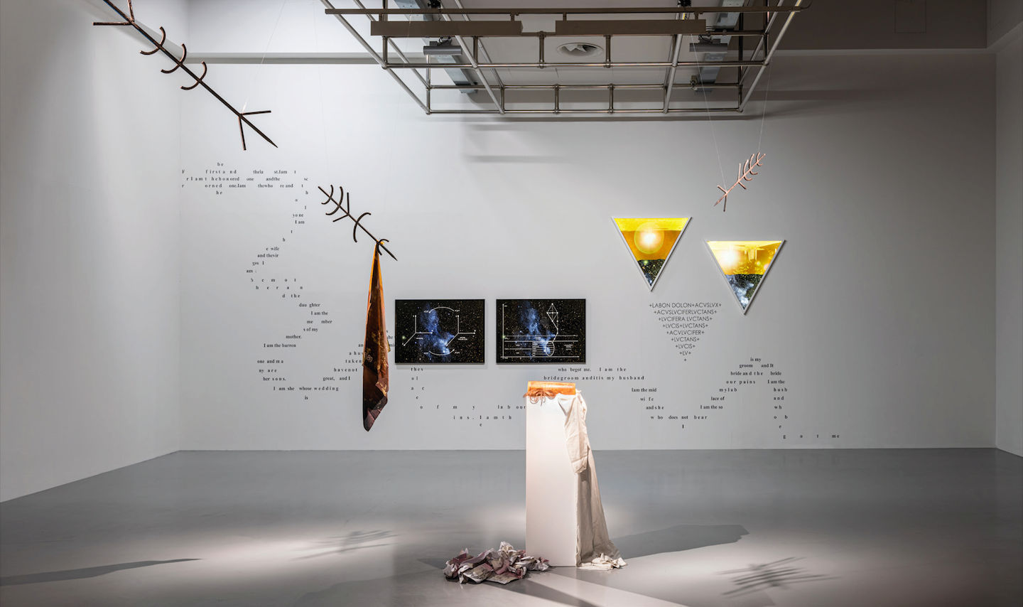 Chiara Fumai, 'Astral Body' (2016). Exhibition view: 'Chiara Fumai. Poems I Will Never Release 2007–2017', Centro per l’arte contemporanea Luigi Pecci, 2021. Photo © Ela Bialkowska.